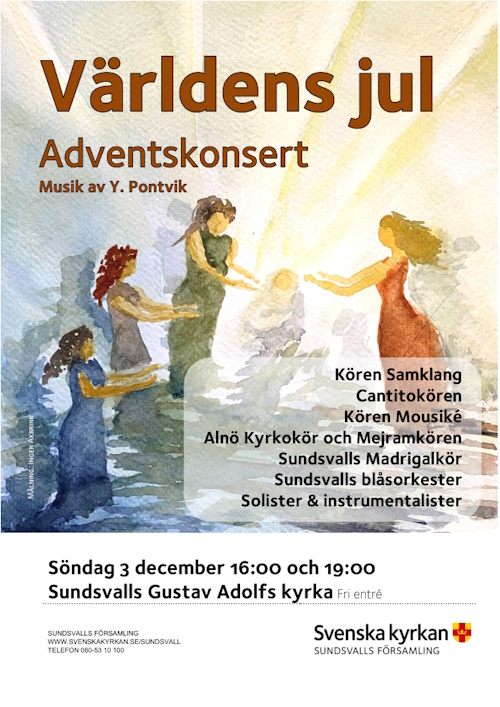 affisch för konsert världens jul 2023-12-03